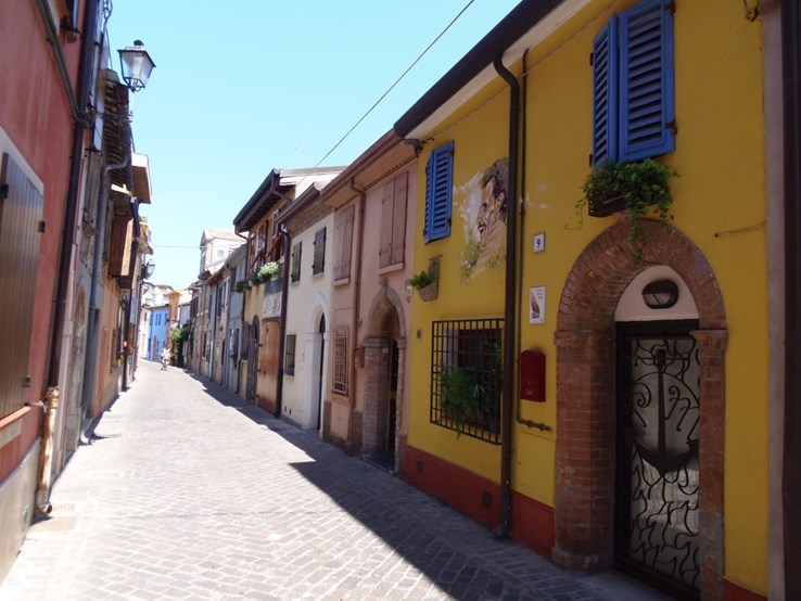 Colourful houses in Rimini