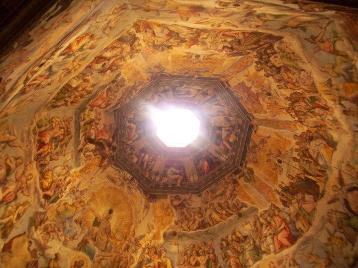 The beautiful domed ceiling of the Duomo