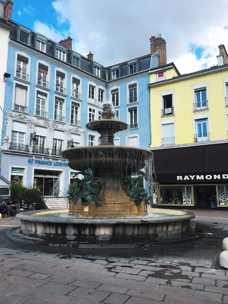 Grenoble Old City Fountain on Place de Grenette