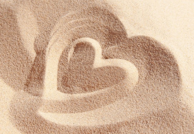 Love Heart in the Sand