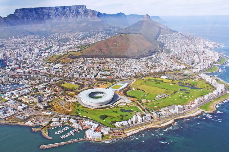 Aerial View Over Cape Town