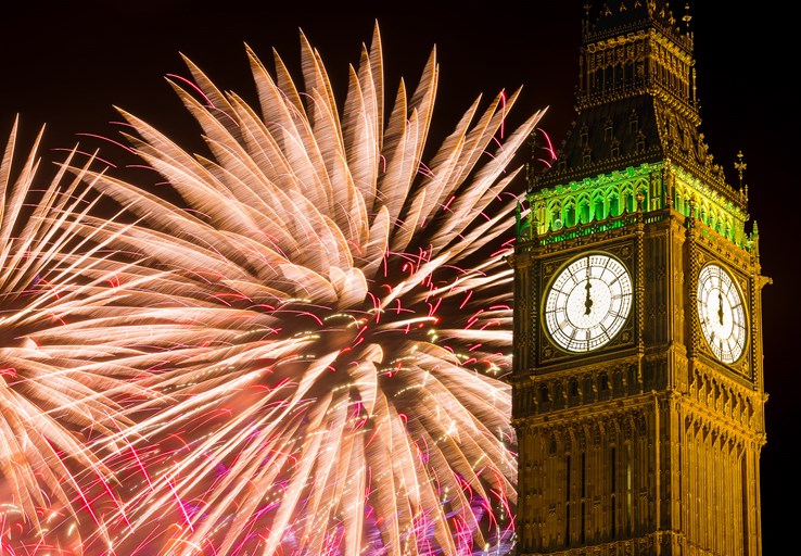 New Year Fireworks Show in London 