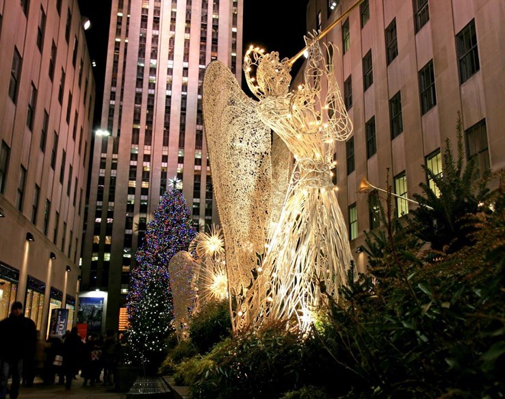 The Christmas Decorations At The Rockefeller Center - New York