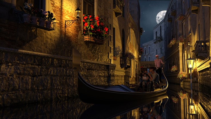 Romantic Gondola Ride in Venice